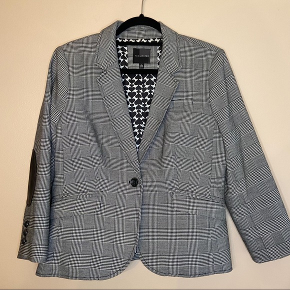 THE LIMITED BLACK AND WHITE PLAID BLAZER - Picture 6 of 8